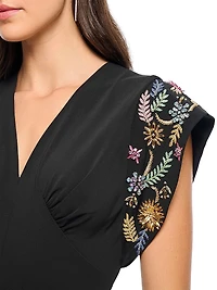 Matassa Embellished Cap-Sleeve Maxi Dress