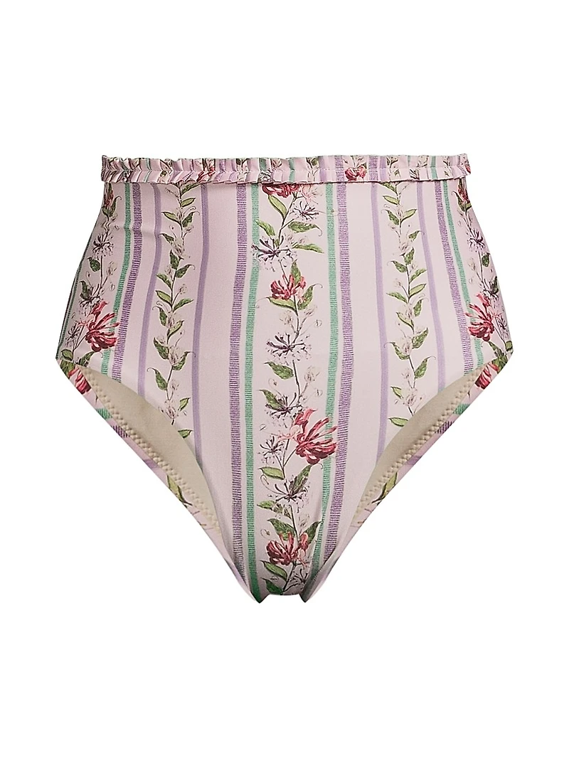 Nopal Floral Stripe Bikini Bottom