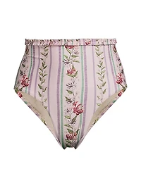 Nopal Floral Stripe Bikini Bottom