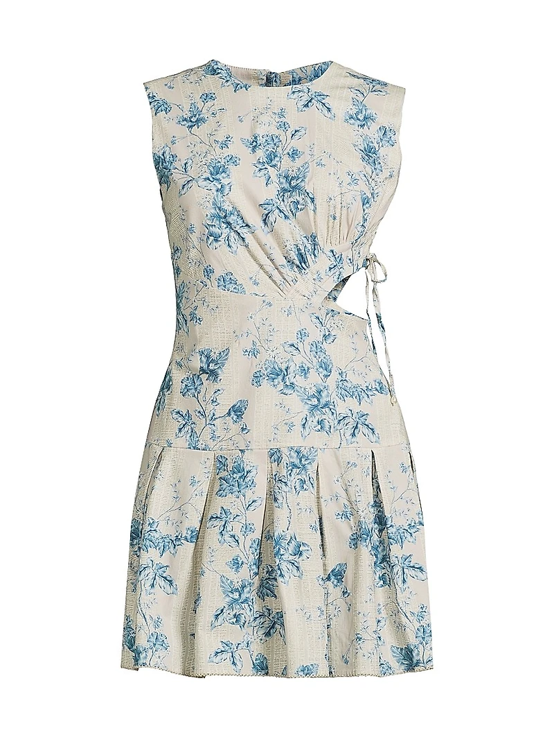 Otoño Cut-Out Pleated Minidress