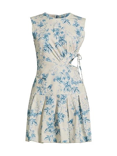 Otoño Cut-Out Pleated Minidress