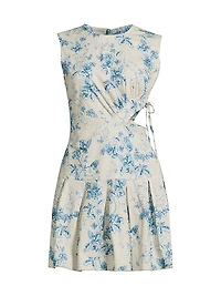 Otoño Cut-Out Pleated Minidress