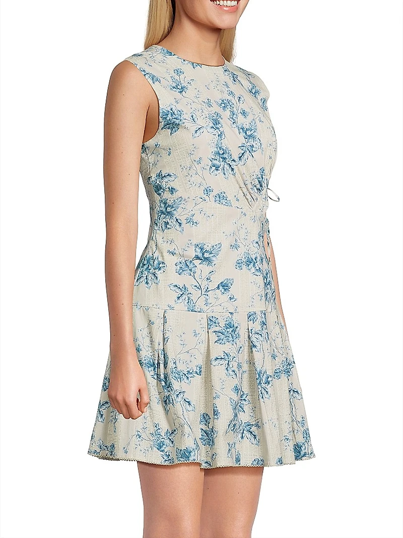 Otoño Cut-Out Pleated Minidress