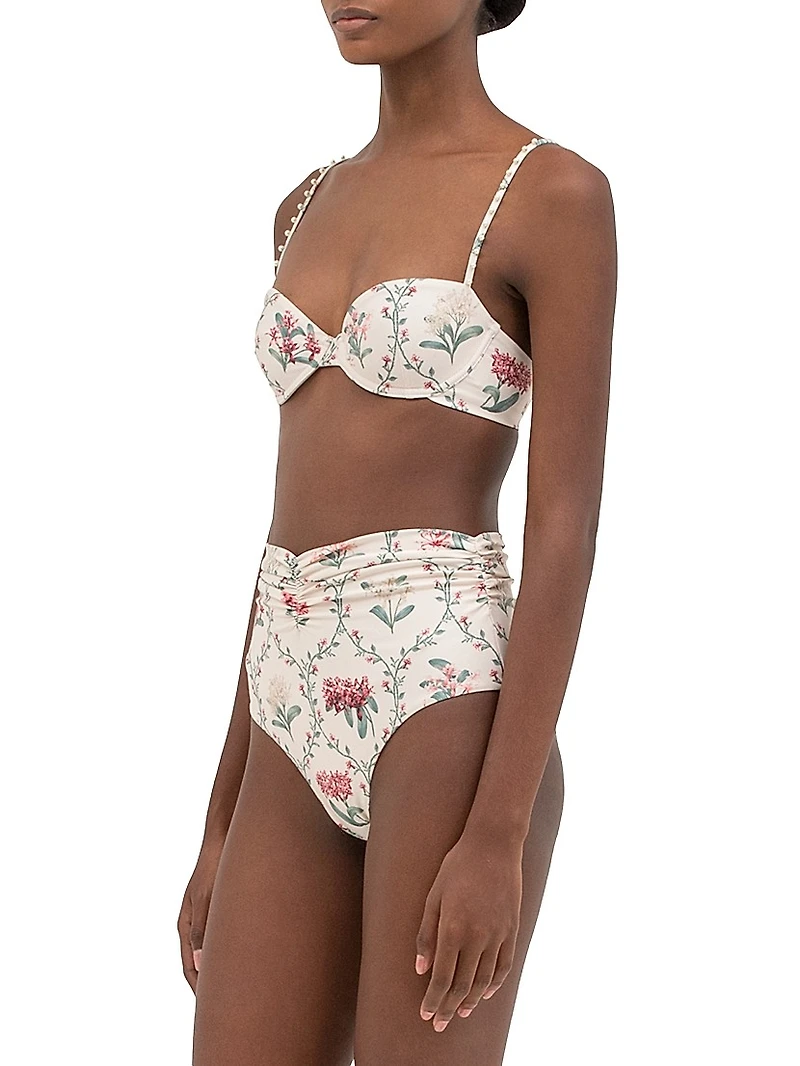 Magdalena Orquidea Embellished Bikini Top