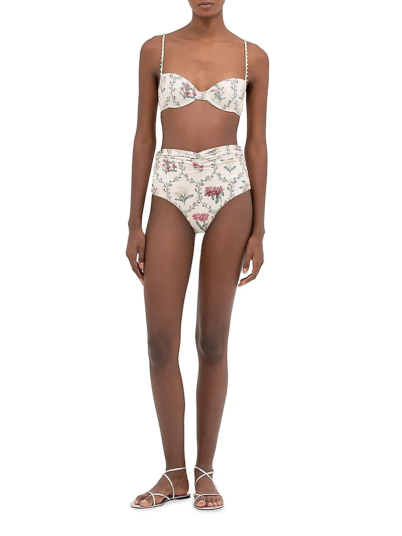 Magdalena Orquidea Embellished Bikini Top