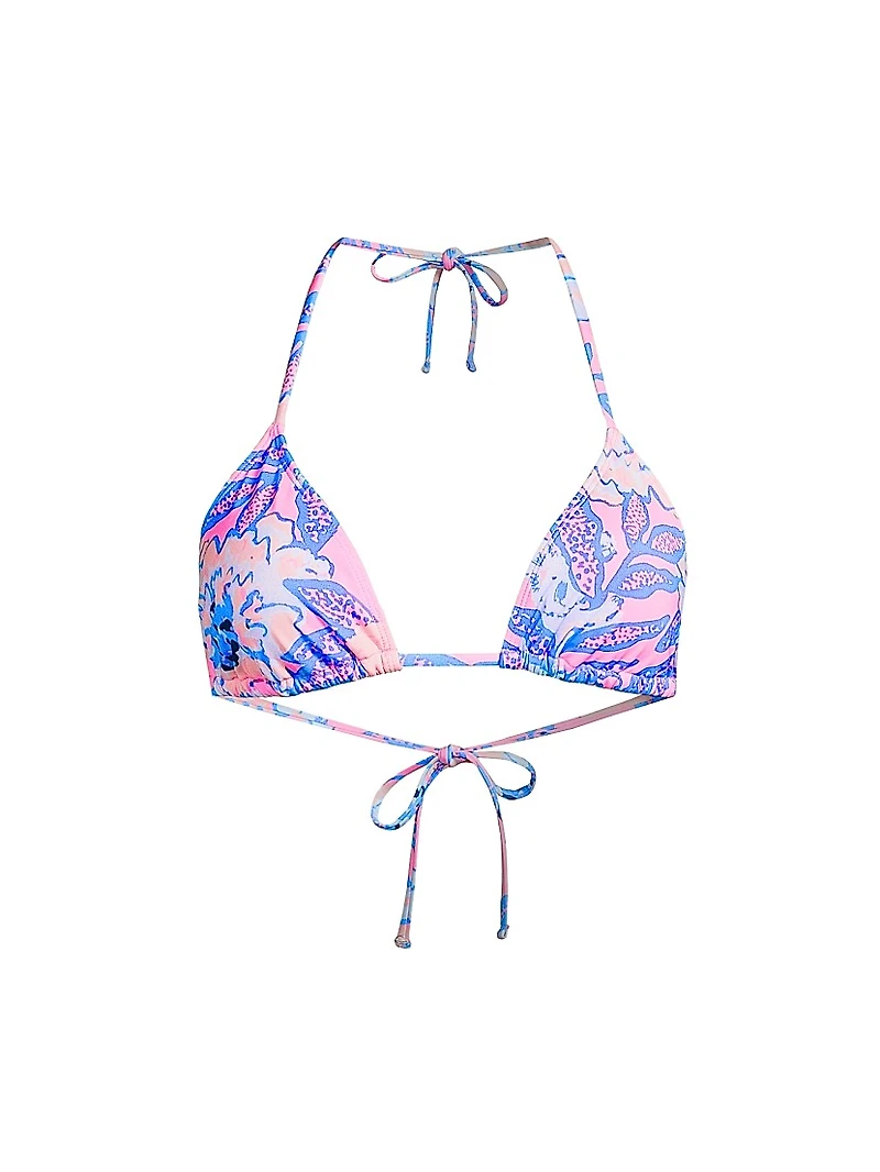 Jamya Floral Triangle Bikini Top