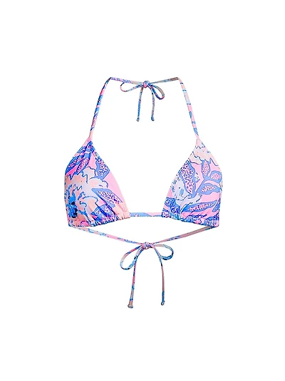 Jamya Floral Triangle Bikini Top