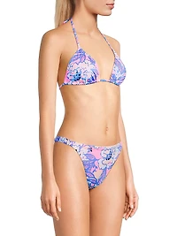 Jamya Floral Triangle Bikini Top