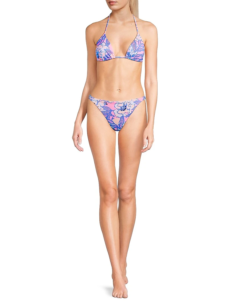 Jamya Floral Triangle Bikini Top