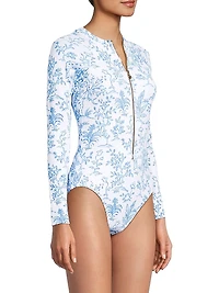Rande One-Piece Rashguard Swimsuit