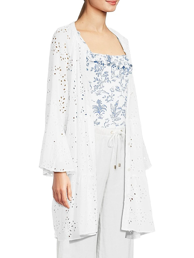 Brailey Eyelet Cover-Up Shirt