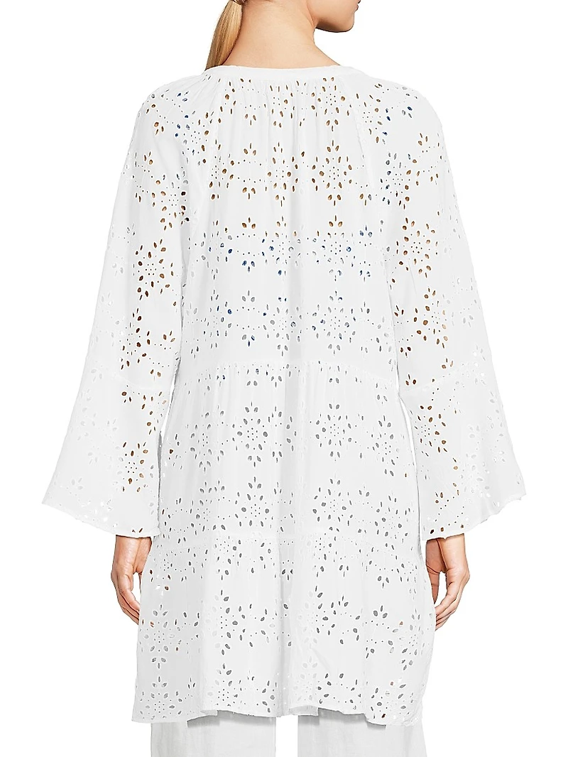 Brailey Eyelet Cover-Up Shirt