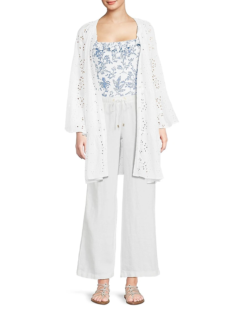 Brailey Eyelet Cover-Up Shirt