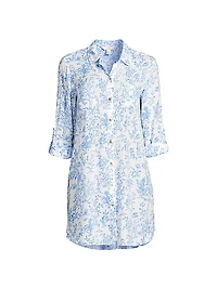 Natalie Floral Cover-Up Shirtdress