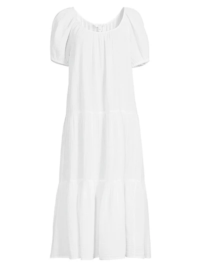 Zemimi Crinkled Cover-Up Midi-Dress