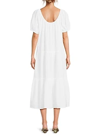Zemimi Crinkled Cover-Up Midi-Dress