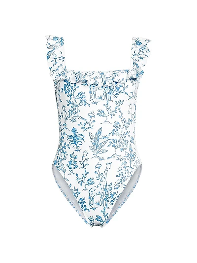 Aemma Ruffled Floral One-Piece Swimsuit