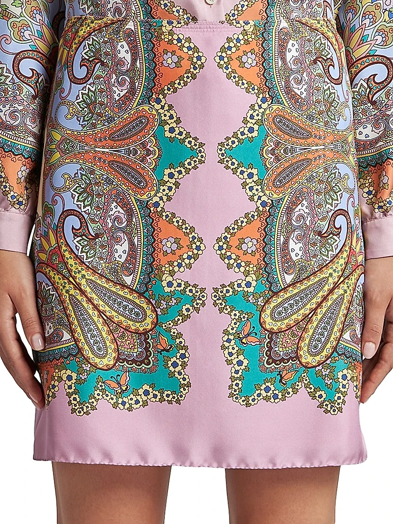 Lucky Charm Medallion Miniskirt