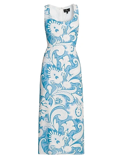 Summer Macroflower Cady Sheath Dress