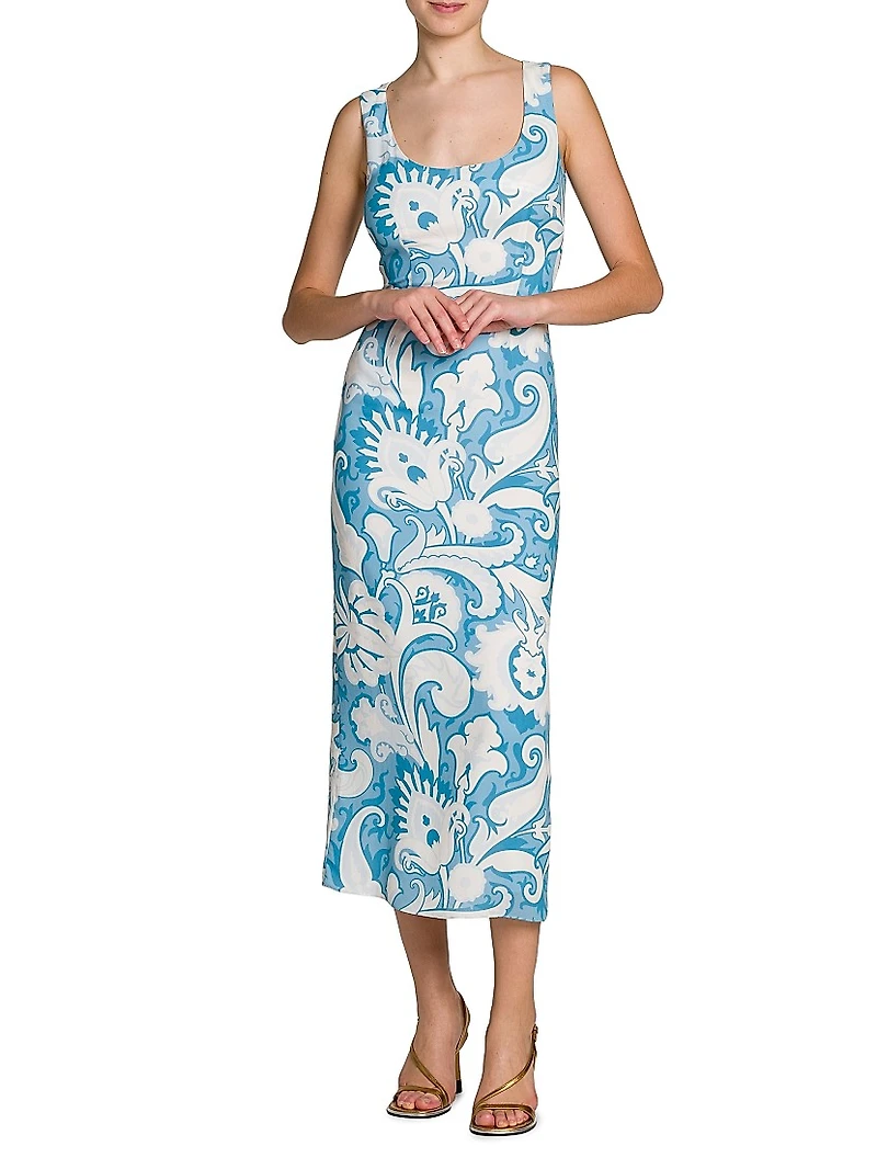 Summer Macroflower Cady Sheath Dress