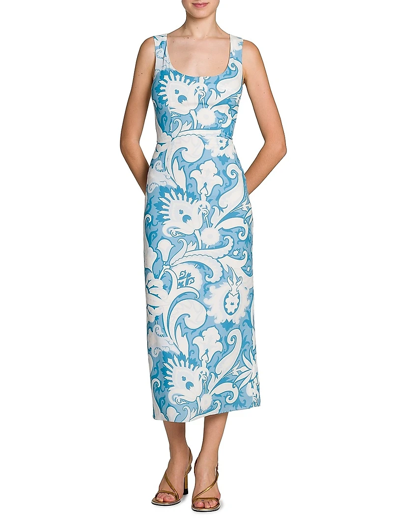 Summer Macroflower Cady Sheath Dress