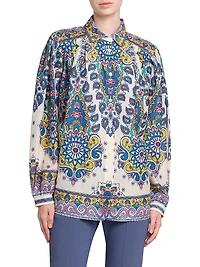 Medallion Cotton-Silk Blouse