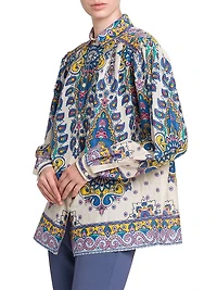 Medallion Cotton-Silk Blouse