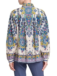 Medallion Cotton-Silk Blouse
