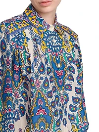 Medallion Cotton-Silk Blouse