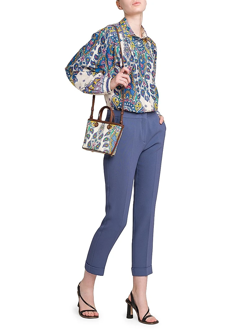 Medallion Cotton-Silk Blouse
