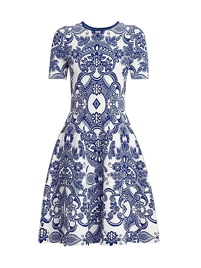 Medallion Lace Effect Minidress