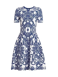 Medallion Lace Effect Minidress