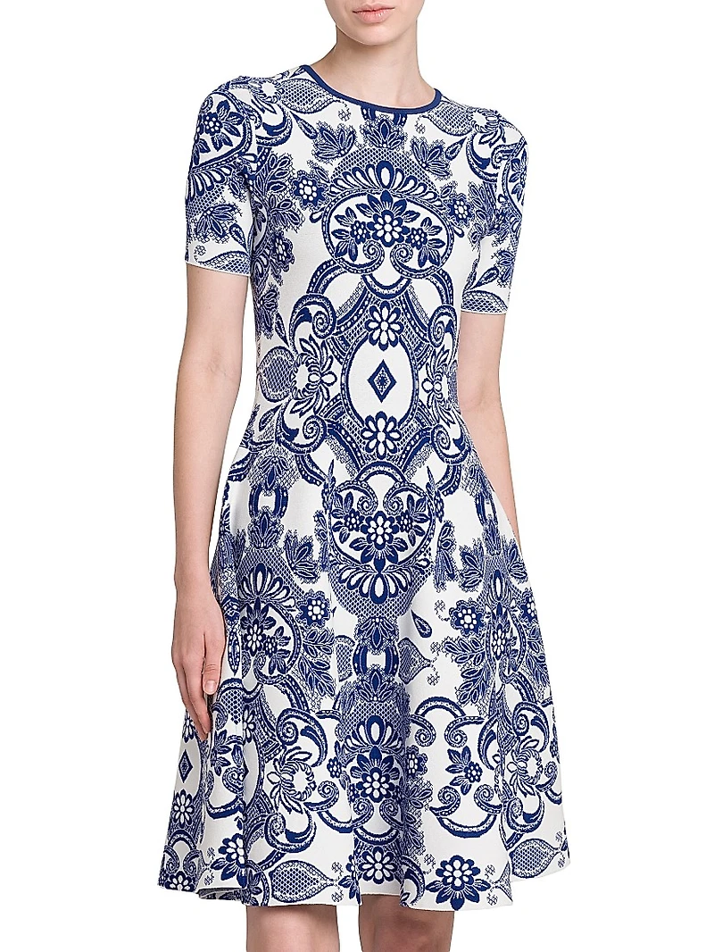 Medallion Lace Effect Minidress