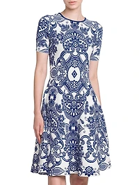 Medallion Lace Effect Minidress