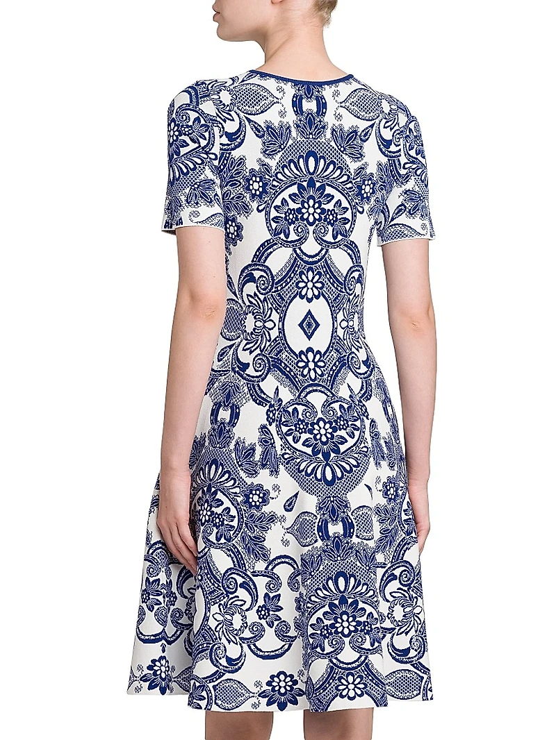 Medallion Lace Effect Minidress