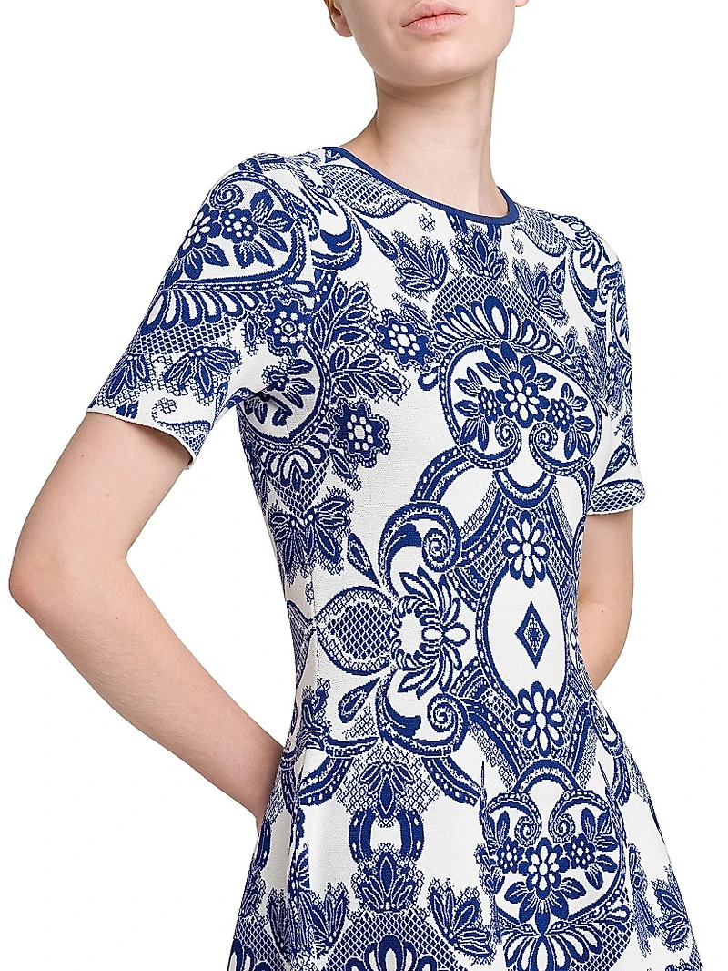 Medallion Lace Effect Minidress