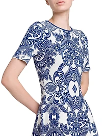 Medallion Lace Effect Minidress