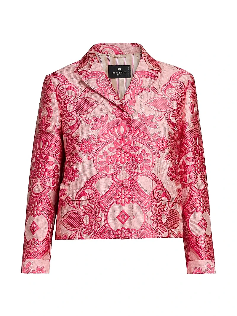 Medallion Brocade Crop Jacket