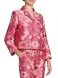 Medallion Brocade Crop Jacket