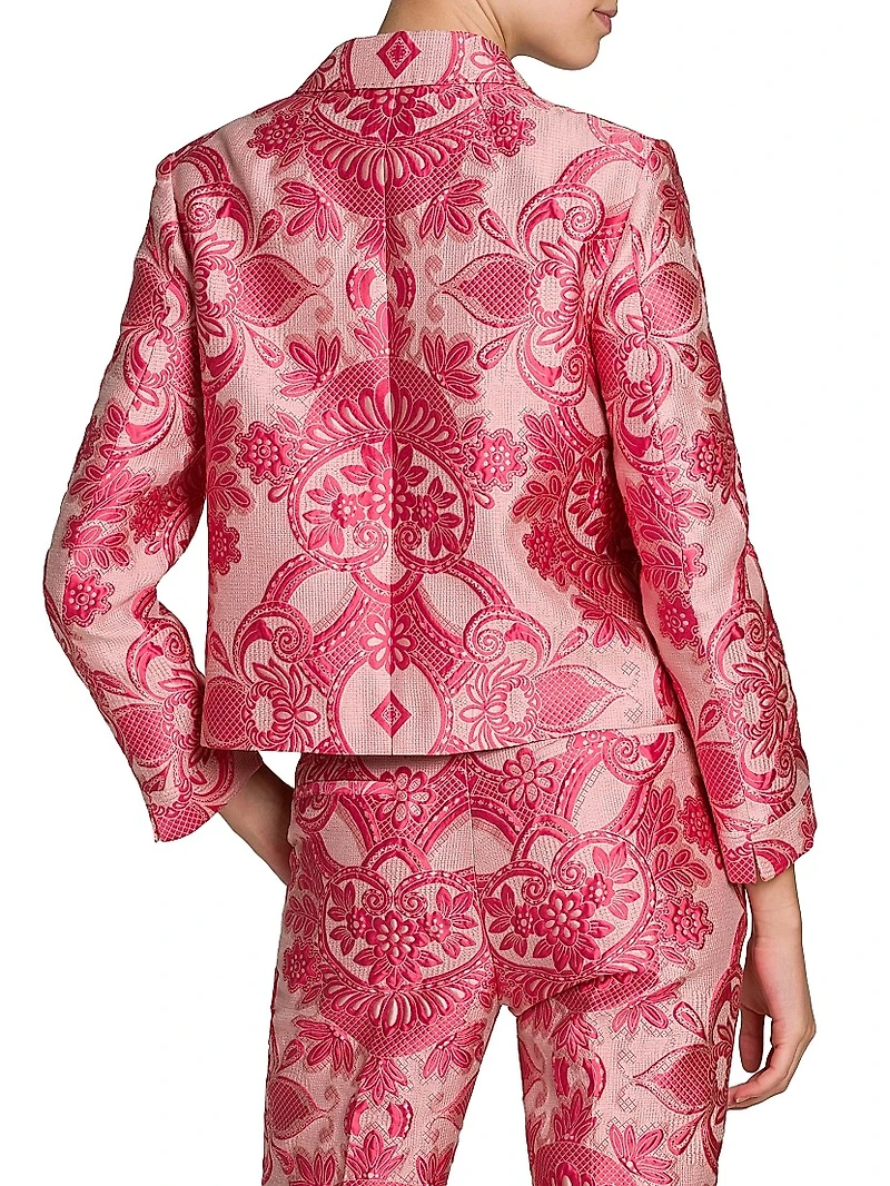 Medallion Brocade Crop Jacket