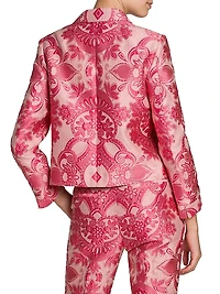Medallion Brocade Crop Jacket