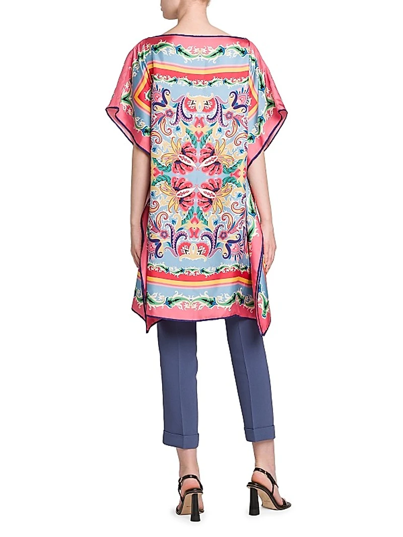 Summer Print Drape Tunic Top