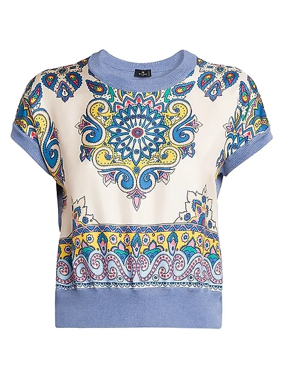 Medallion Silk Top