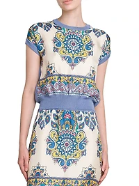 Medallion Silk Top