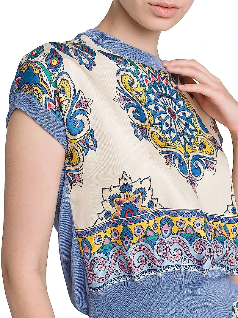 Medallion Silk Top