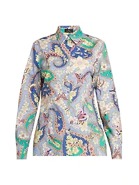 Lucky Charm Print Stretch Cotton Shirt