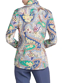 Lucky Charm Print Stretch Cotton Shirt