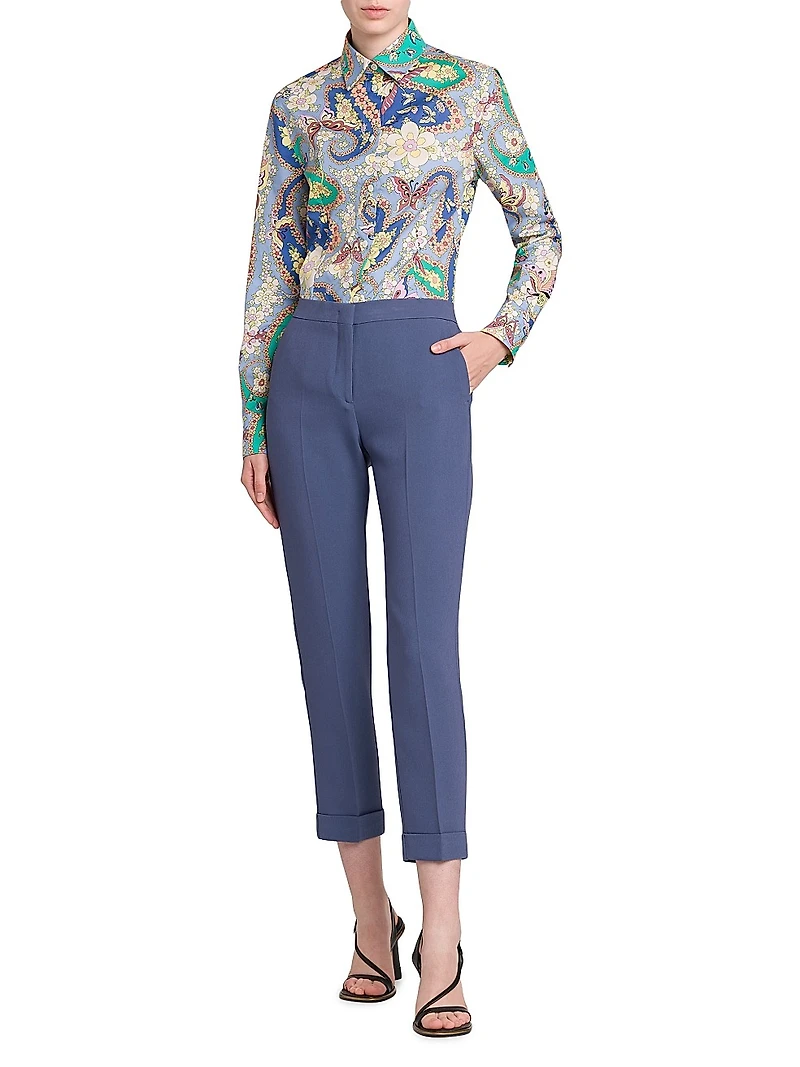 Lucky Charm Print Stretch Cotton Shirt