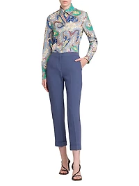 Lucky Charm Print Stretch Cotton Shirt