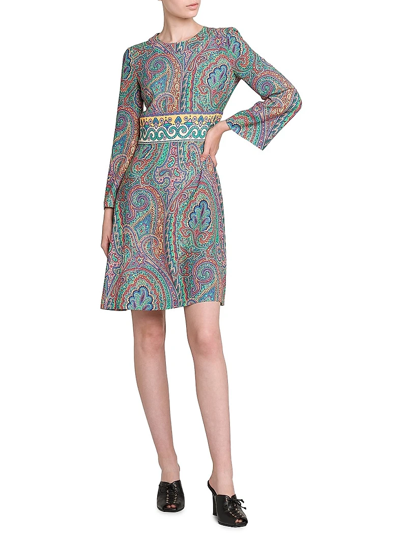 Arnica Print Jersey Minidress